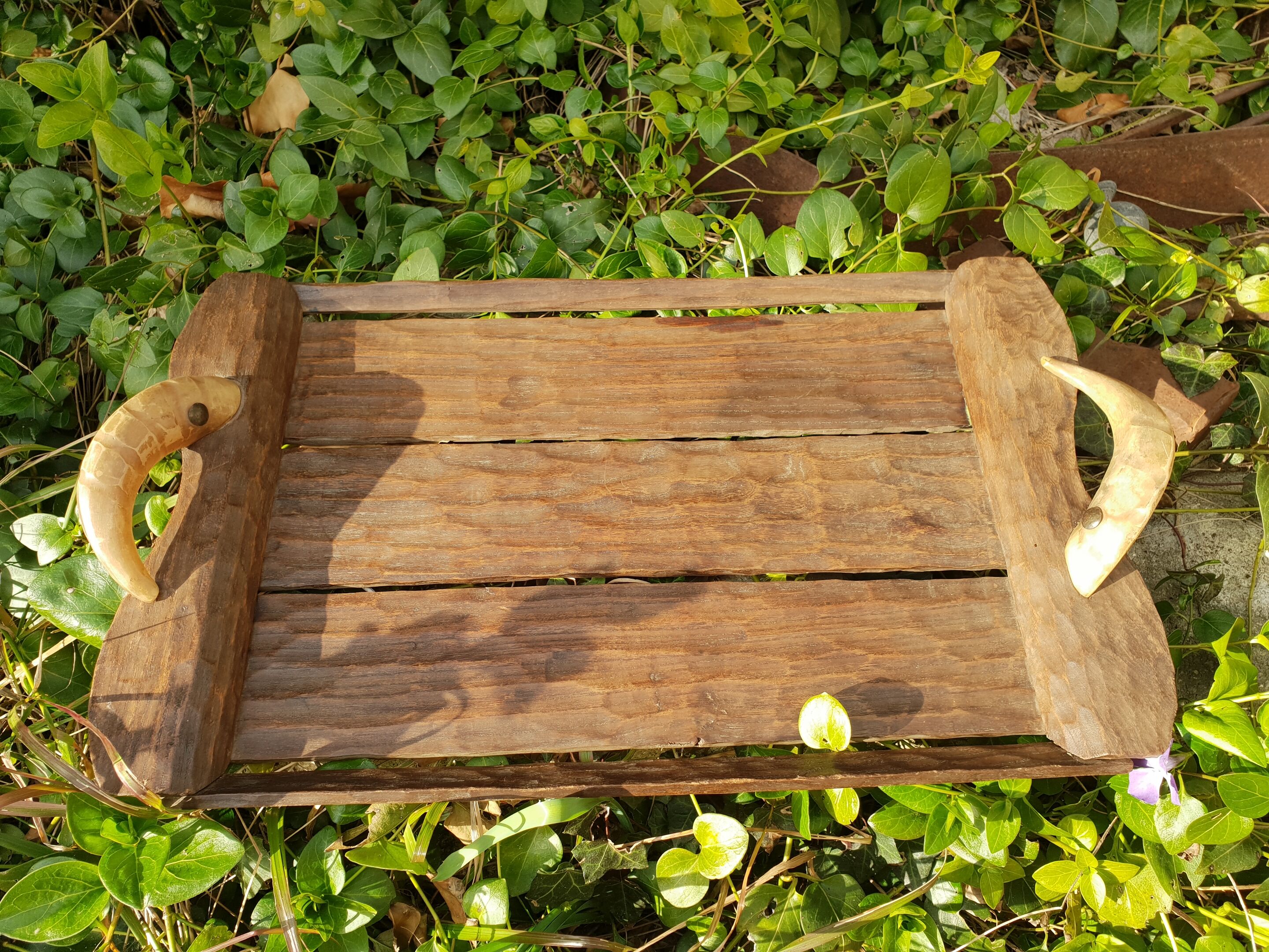 Plateau en chêne 1970