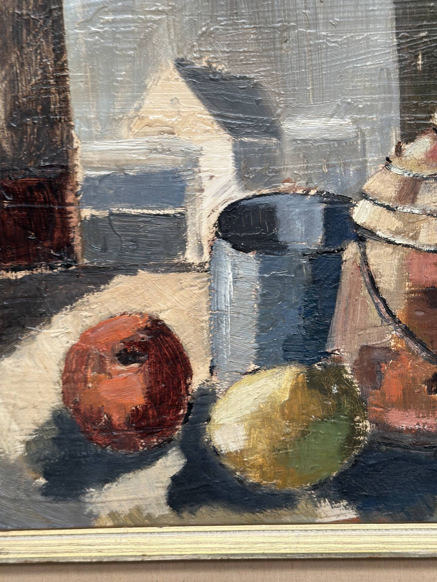 Huile sur panneau – « Nature morte » attribuée à Åke Wilhelm Andersson – 1962