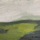 Small Vintage Oil On Canvas Landscape signed by artist B.Delefors