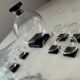 Art Deco liqueur service with a decanter and 6 glasses, in the style of Willem Jacob Rozendaal, Netherlands 1930s.