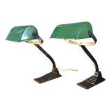 Pair of Art Deco desk lamps, 1930
