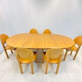 Ensemble de salle à manger de table extensible et 6 chaises