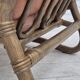 1970s, Scandinavian armchair, original very good condition, bamboo, leather.