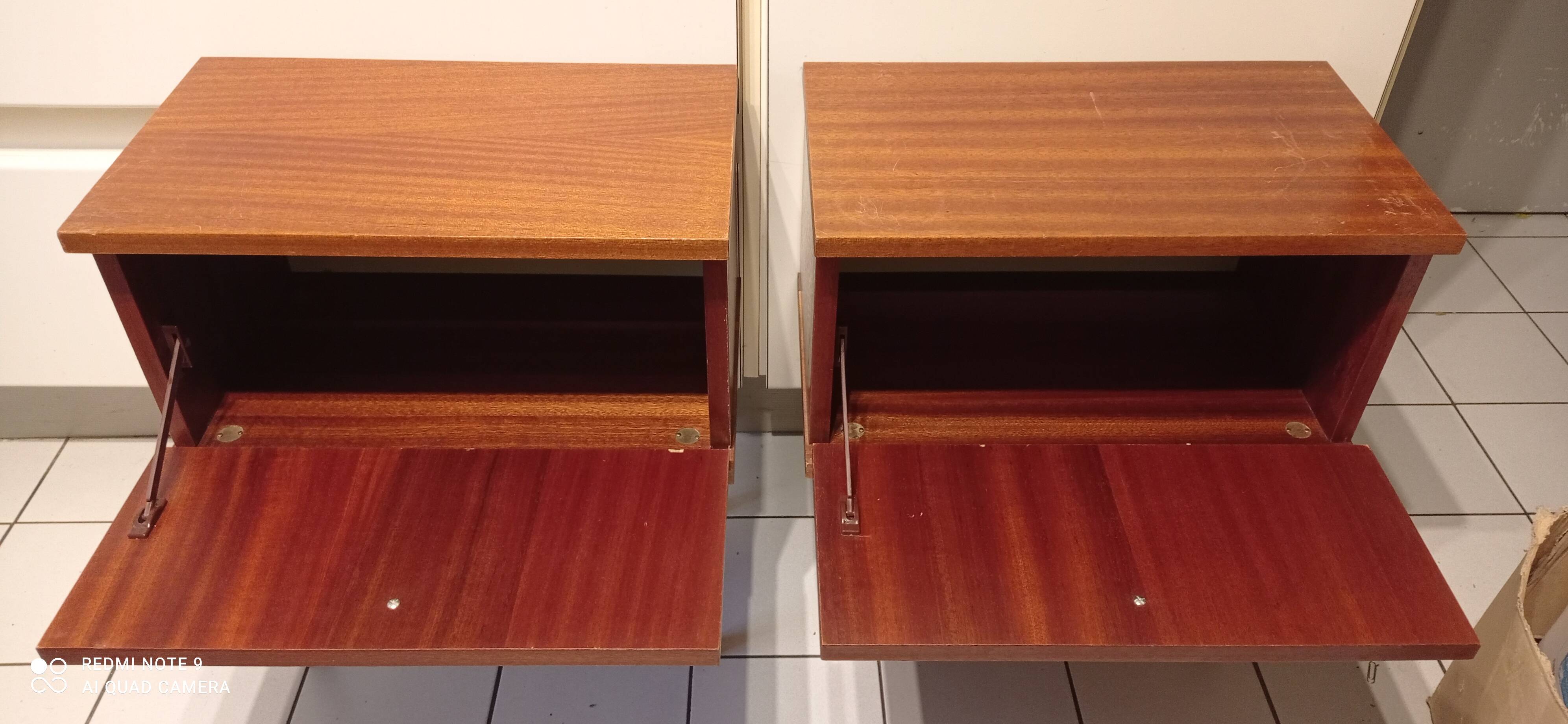 Paire de chevet vintage scandinave