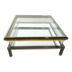 Vintage sliding glass coffee table, 1970s
