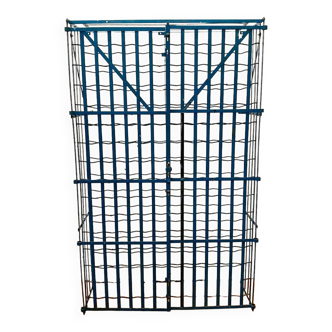 Bottle rack with wrought iron doors 20th century