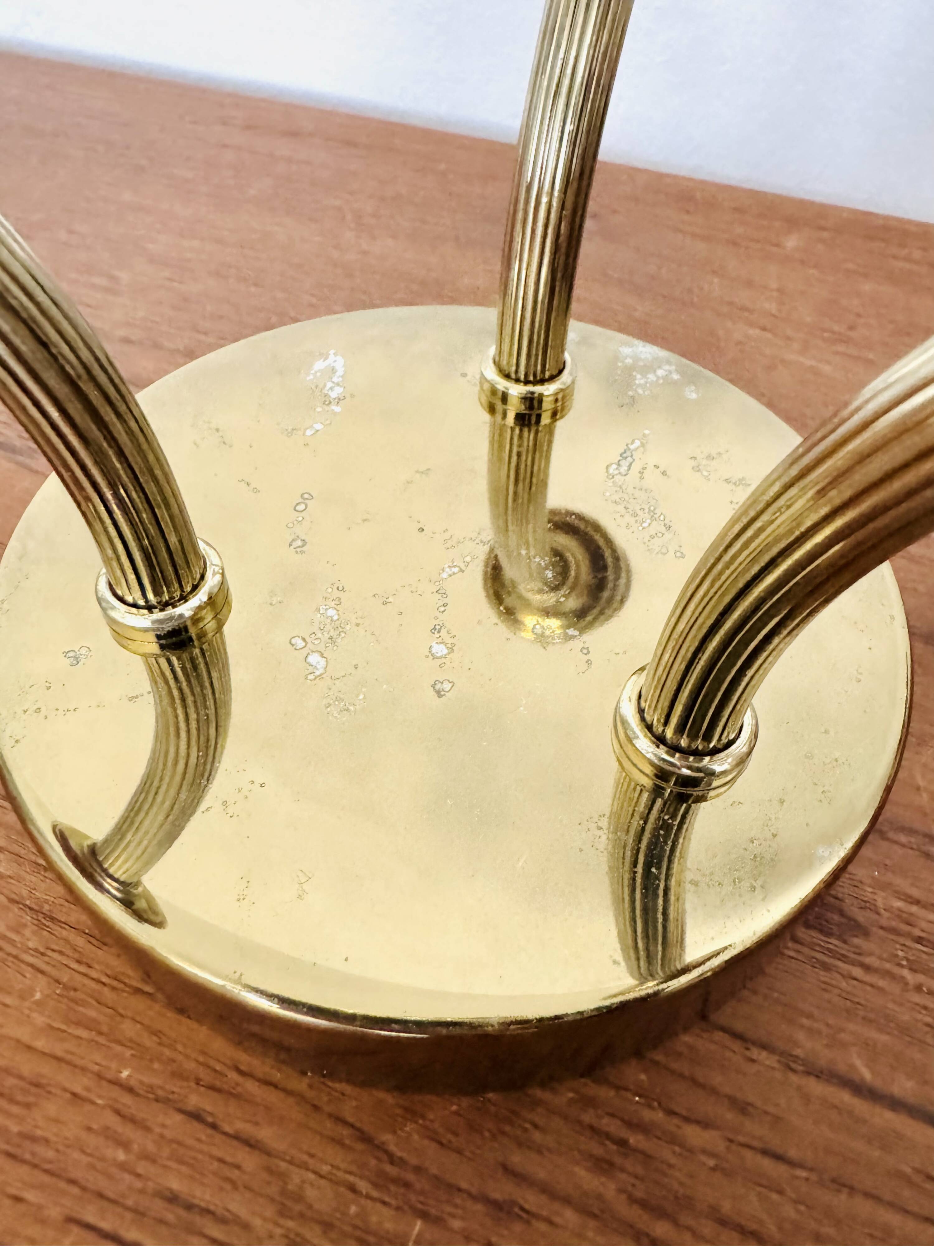 Large Floral Hollywood Regency Flush Lamp by Willy Daro for Massive