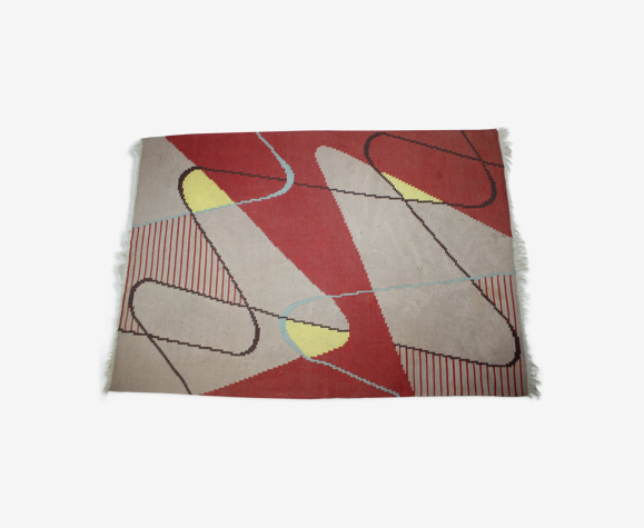Tapis géométrique des années 1950 200x300cm