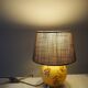 Pied de lampe boule à poser de table de chevet d’appoint en verre – impression florale e