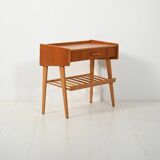 Scandinavian bedside table with drawer and magazine rack