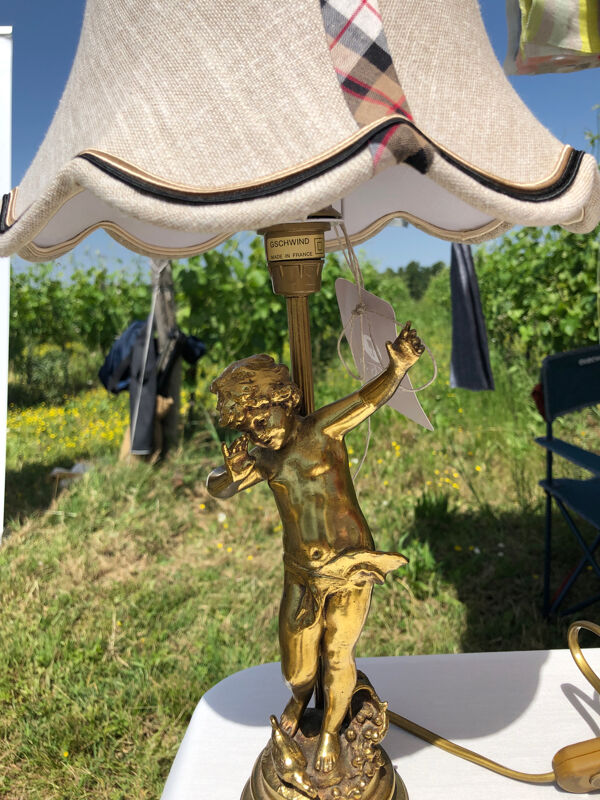 Paire de lampes enfants rentrant de la vigne