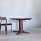 Table ronde danoise en bois de rose, années 1960
