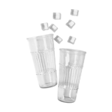 Set of 2 Vintage Large Italian Water Glasses / Italy / 1960s