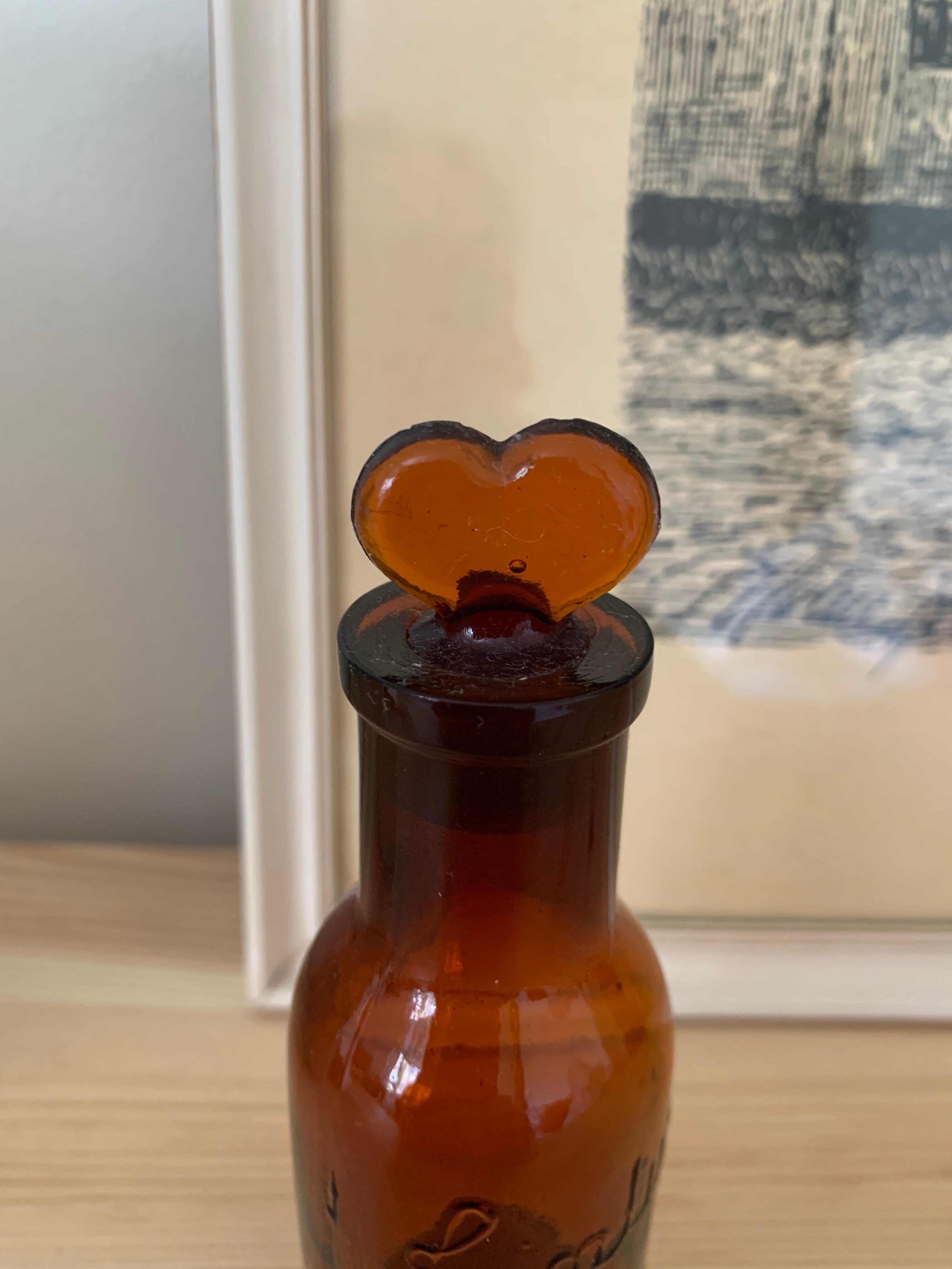 Small amber pharmacy bottle