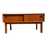 Low chest of drawers with two sliding doors