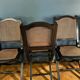 Set of 6 Roche Bobois folding chairs cannage dining room