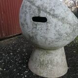 Vintage robert pansart outdoor armchair for elo in fiber cement.