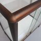 Vitrine moderne en profilés aluminium marron