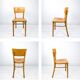 Chaise vintage Frankfurter en bois Mid-Century design rétro classique pour