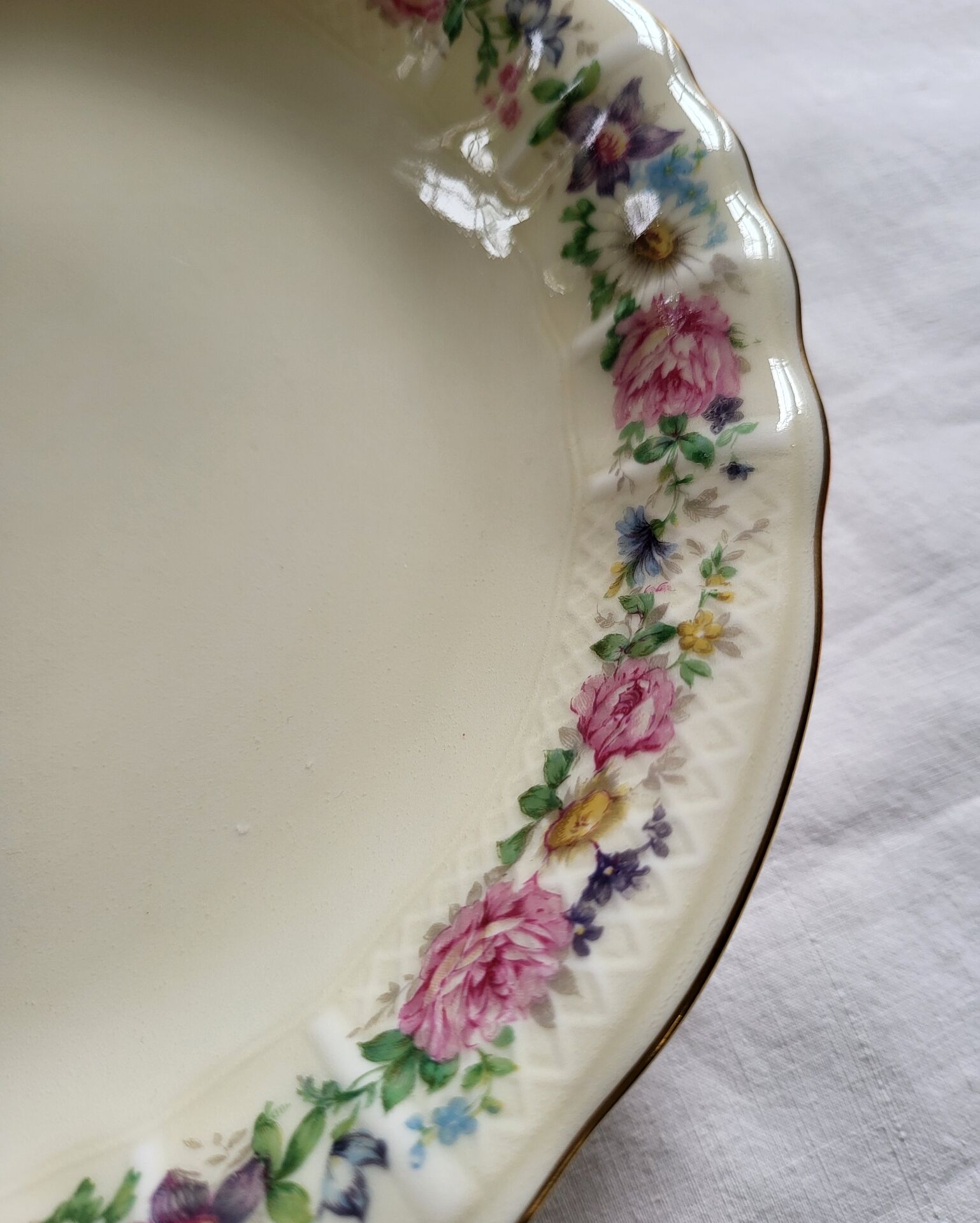 Limoges Bernardaud Coupe à fruit Compotier en porcelaine