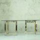 Italian modern brass and chrome coffee table, 1970