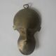 Masque en laiton sculpture murale objet de décoration tribal art africain fait main vintage