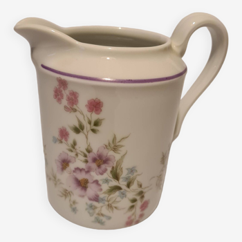 Limoges Tharaud porcelain milk jug "cheverny" floral decoration