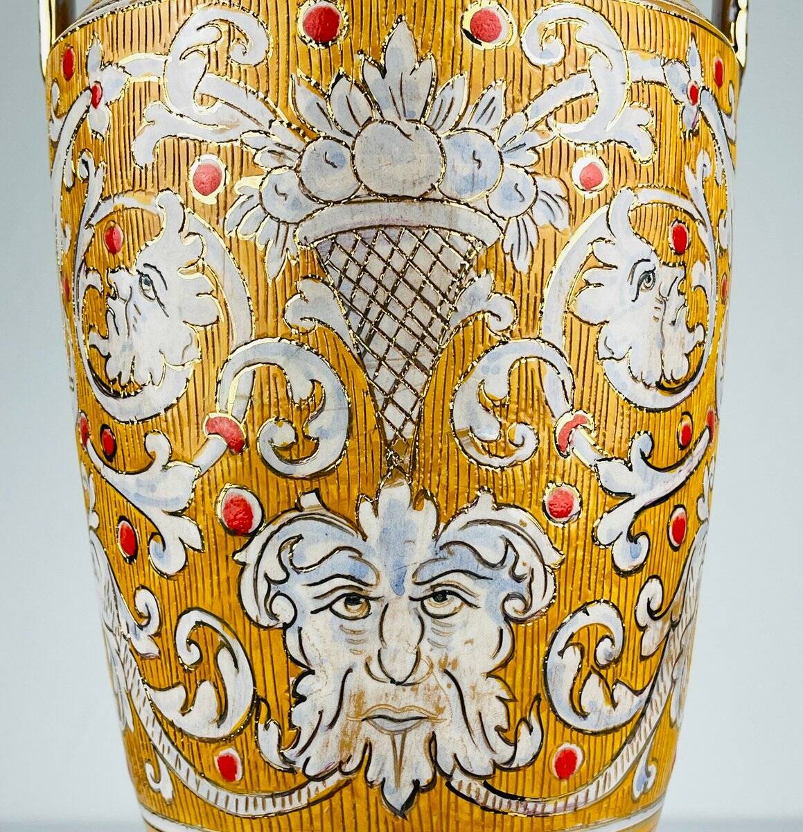 Antique ceramic vase by Serafino Volpi for Deruta, Italy, 1950s.