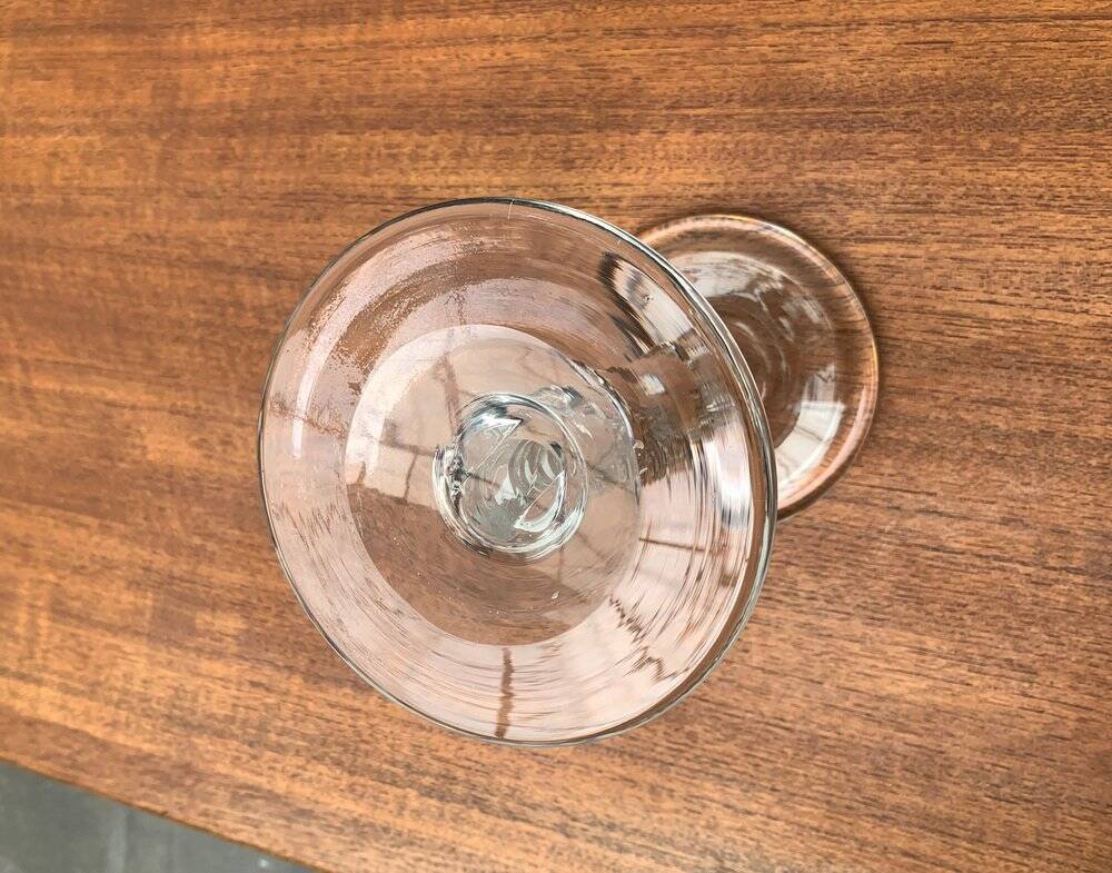 Chandelier vintage en verre torsadé, années 1970