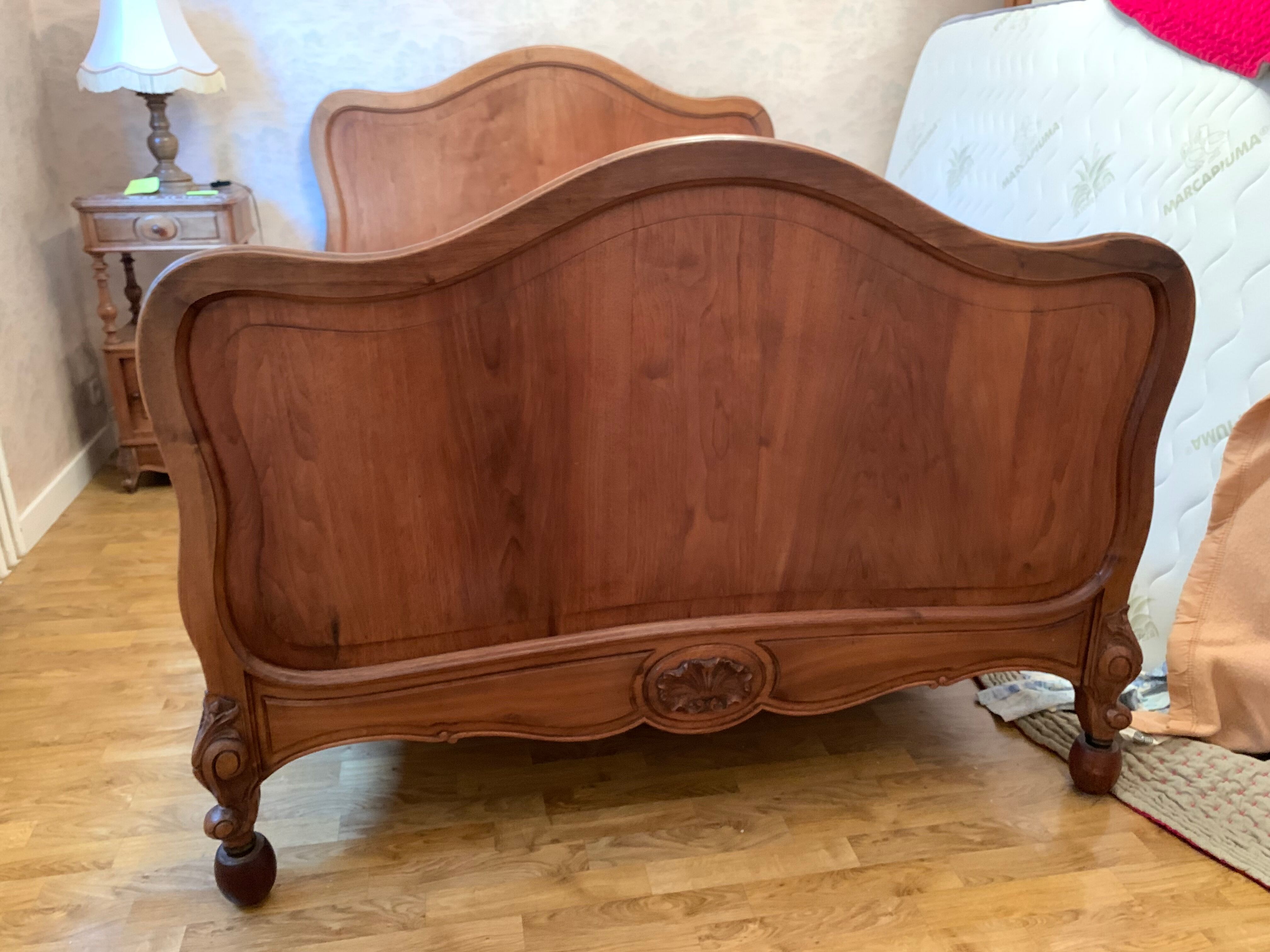 Old walnut bed