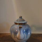 Blue ceramic teapot