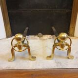 Brass chenets