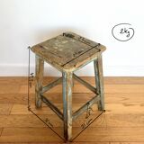 Vintage wooden painter's workshop tabouret