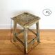 Vintage wooden painter's workshop tabouret