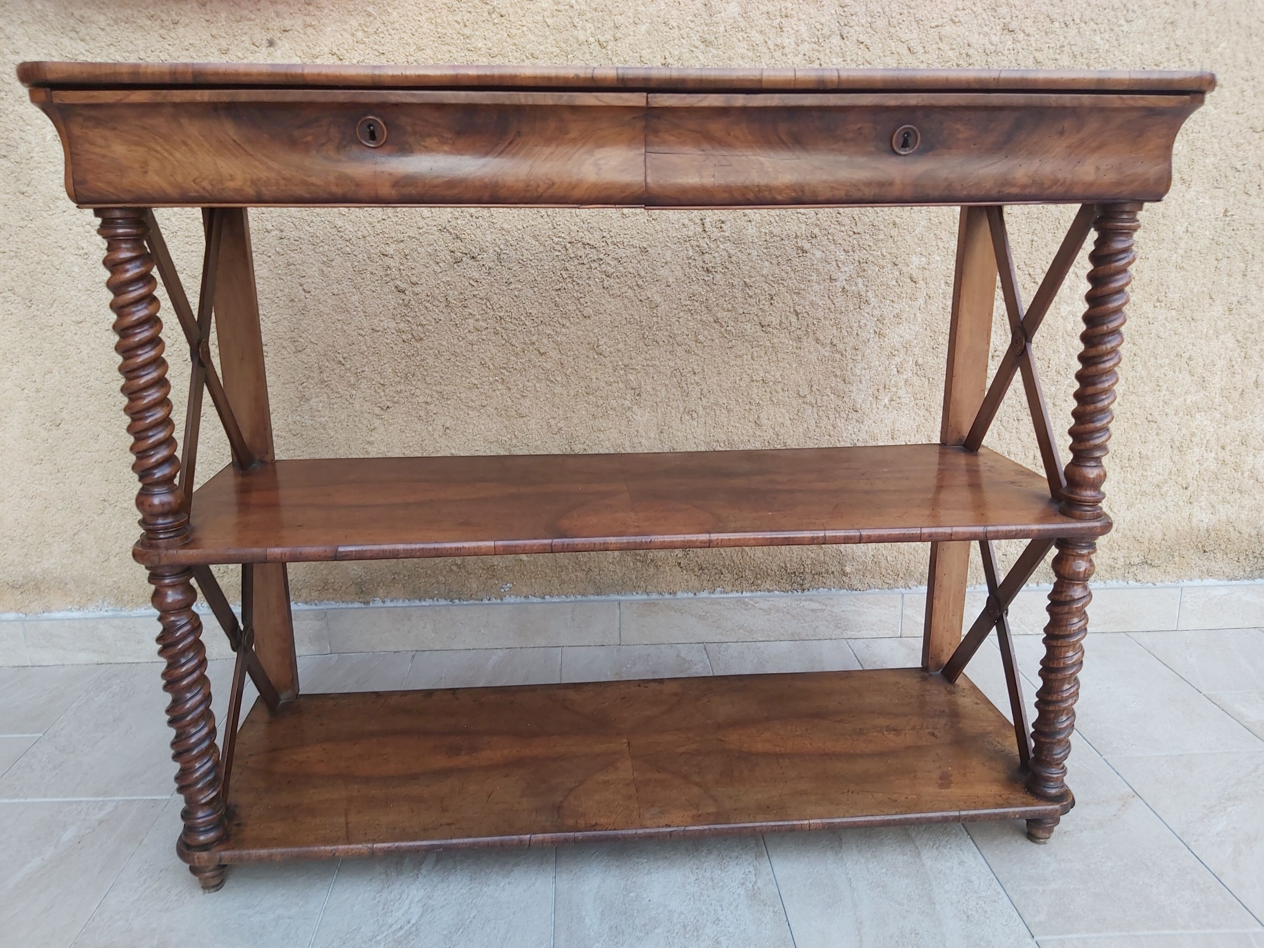 Nineteenth century walnut console