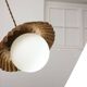 Mid-Century Italian Copper and Opaline Pendant Lamp