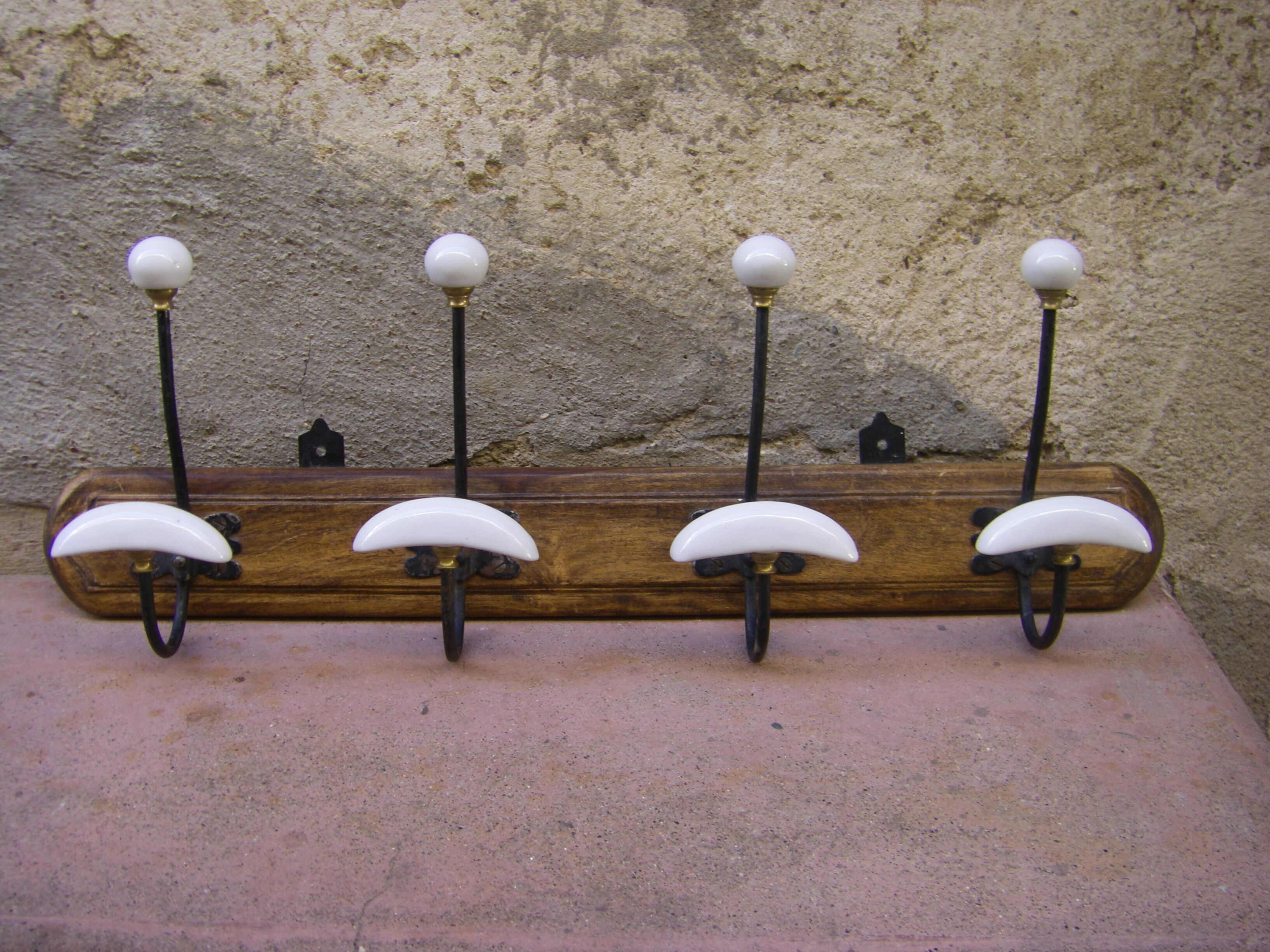 Vintage wall coat rack
