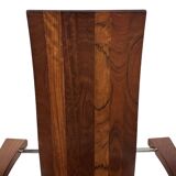 Ensemble vintage de quatre chaises design en hêtre massif chrome