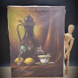 Painting on canvas lemons