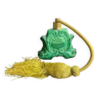 Malachite glass perfume bottle - Frantisek Halama glassware – Art Deco