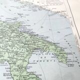 Illustrated Italy Europe map 43x43cm vintage from 1950