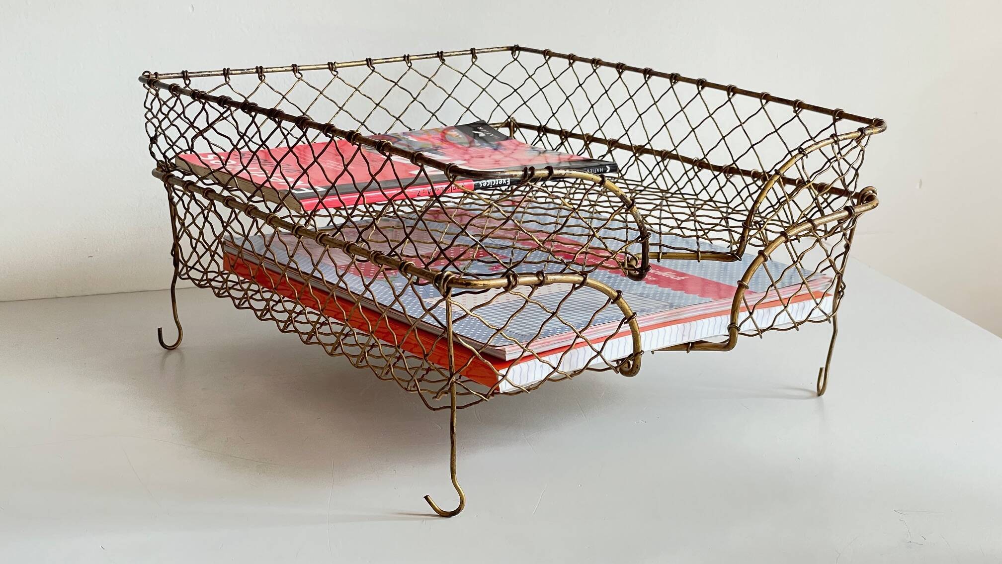 Stackable banks vintage brass wire