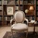 Lot de 2 fauteuils médaillon style Louis XVI