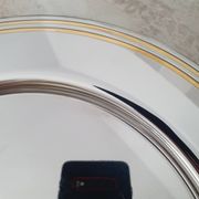 Alessi Ettore Sottsass / Serving plate stainless steel 18/10 and gold NG5100