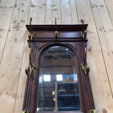 Coat rack - Napoleon III wardrobe in walnut and brass