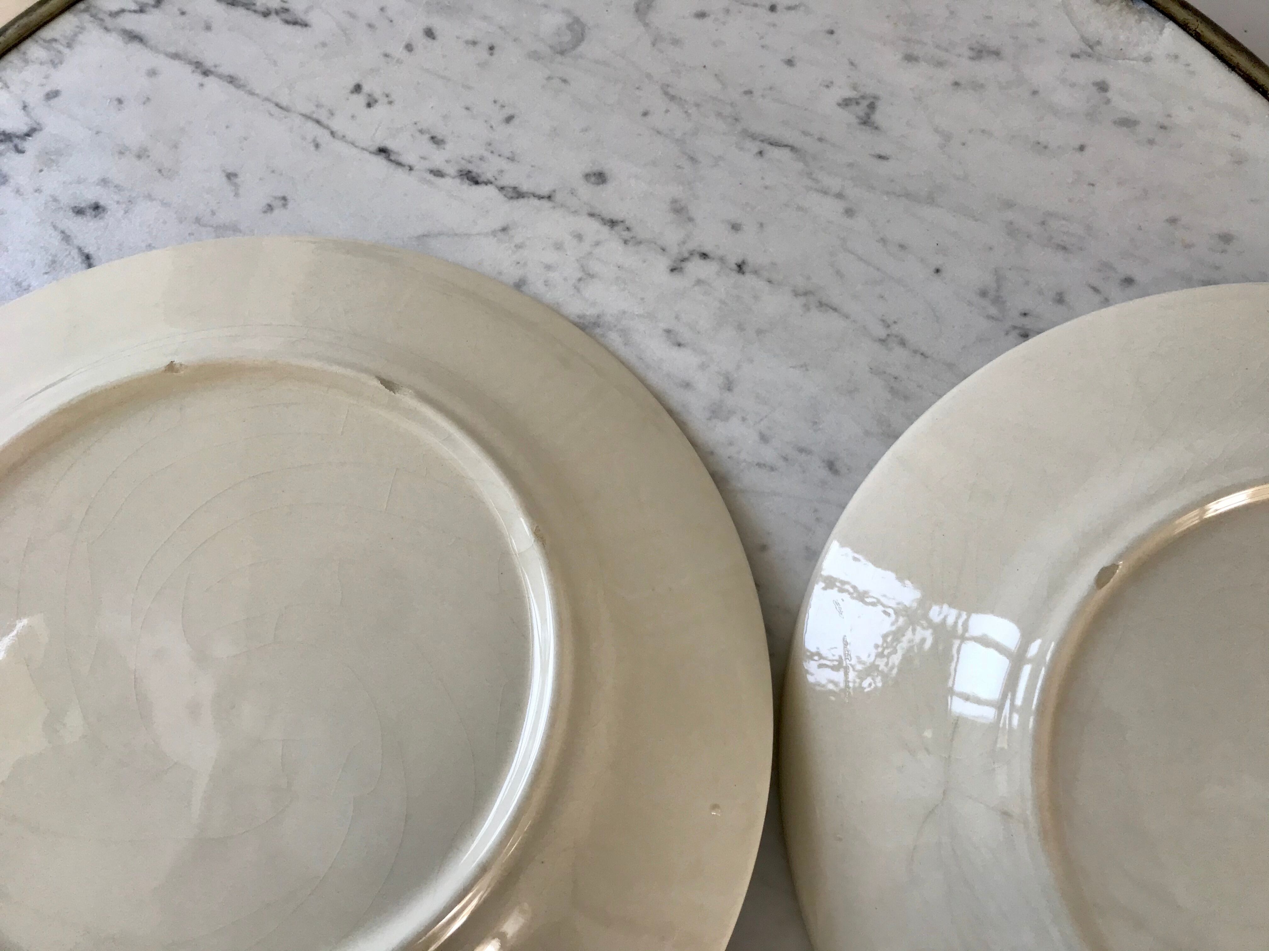 Set of 4 flat plates English style 60s