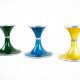 Candlestick set by Bjørn Engø, lacquered metal Space Age design, Norway