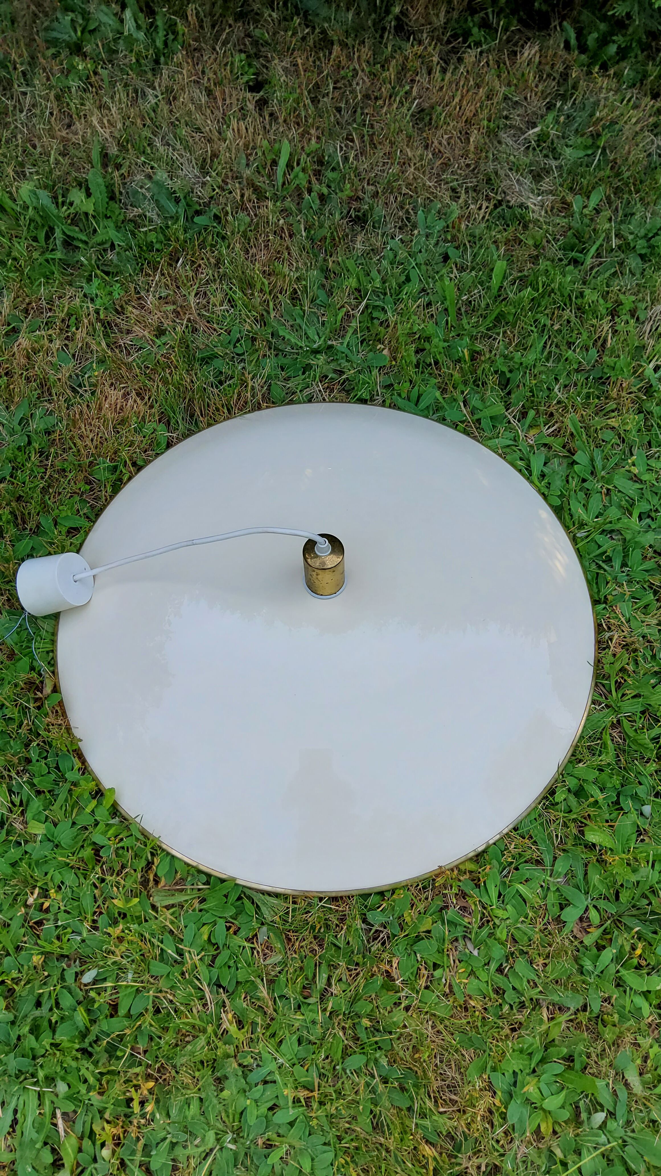 Scandinavian lacquered sheet metal suspension from the 70s