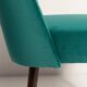 Chaise « shell » en velours crème et bois, Pologne, 1960s