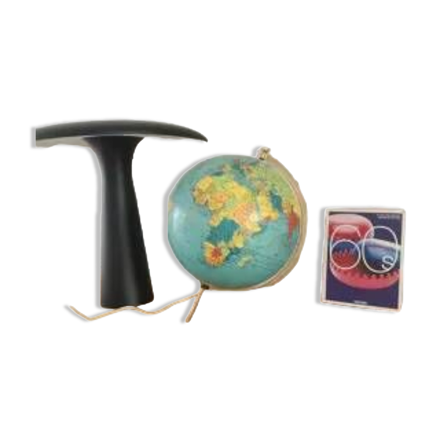 Taride luminous globe 1960 - glass world map